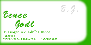 bence godl business card